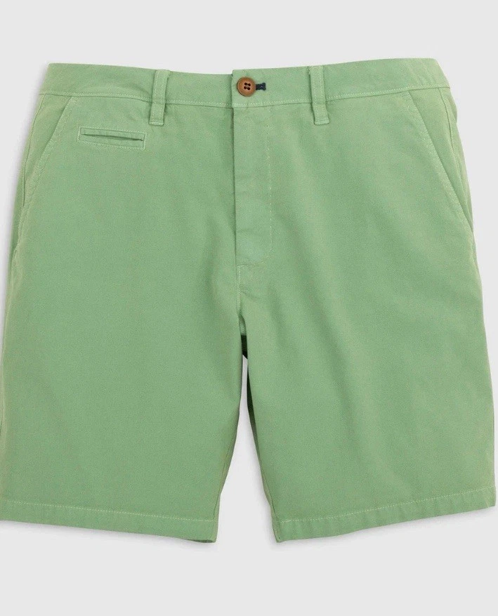 NWT Johnnie-O Palm Men's Golf Shorts 38/8 Green Santiago Cotton Stretch $98
