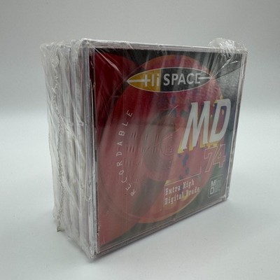 Lot of 5 Hi-Space MD 74 Blank Minidisc 74 Min Recordable Made in France MPO Seal