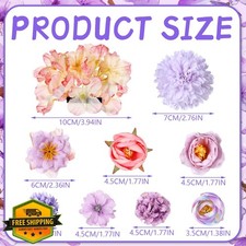 BBTO 21 Purple Rose Flower Hair Clips Barrettes for Women Bride