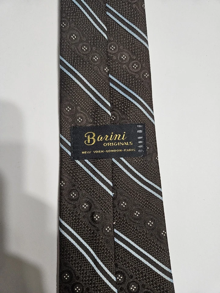 Corbata De Colección Barini Originals Para Hombre 56"x3" Hecha en EE. UU. Poliéster  Foto 2 de 3