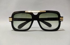 Cazal Sunglasses Black  Gold Frame Green Lens Tinted Men's Women's Eyewear