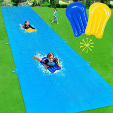 Slip Water Slide, 30FT Extra Long Heavy Duty Slip Lawn Water Slide for Kids