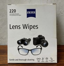 ZEISS Lens Wipes 220 Count Pre-Moistened Cleaning for Glasses Phone Camera