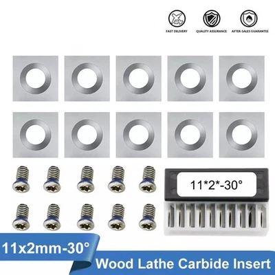 CARBIDE Pour outils de travail du bois 10 pièces inserts carrés en carbure 11x11x2 0mm