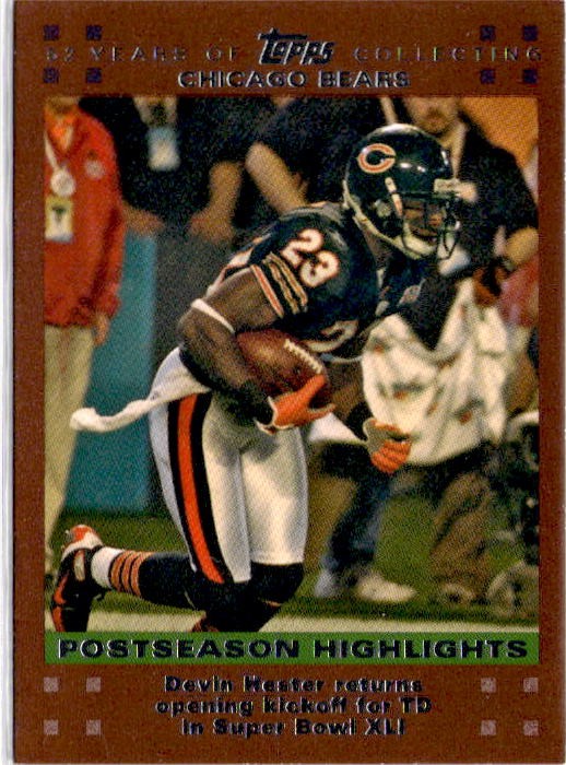 2007 Topps #440 Devin Hester Copper #/2007