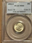 1952-S Roosevelt Dime MS66  PCGS