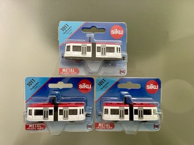 3 Stück: NEU Original Siku 1011 Straßenbahn Tram Metall NEU/OVP Zug/Bahn