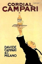 Poster poster poster advertising aperitif Bitter Campari Milan 60x90 cm.