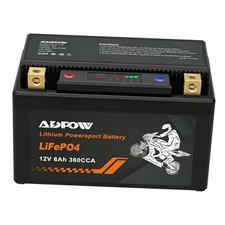 Lithium Motorcycle Battery, Fits/YTX9-BS/YTZ10S-BS/YTX12-BS with 3 YTX7A-BS