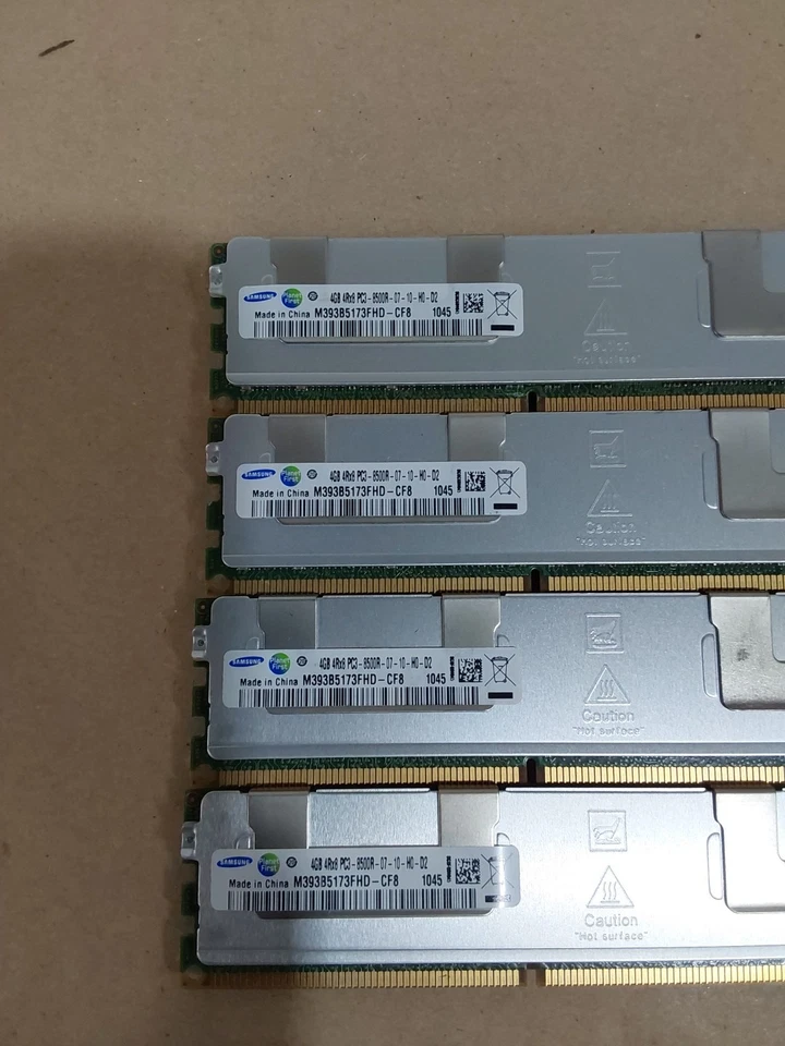 Samsung 4GB 4Rx8 ECC Server RAM M393B5173FHD-CF8 (Lot of 4) - Image 2 of 3