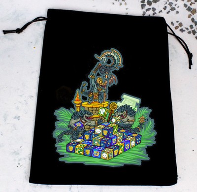 Premium Black Dice Bag: Celestial Dinosaurs Würfel Beutel Baron of Dice NEU