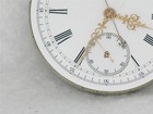 VINTAGE 42MM MEYLAN CHRONOGRAPH POCKET WATCH MOVEMENT & DIAL, RUNNING! — photo 9