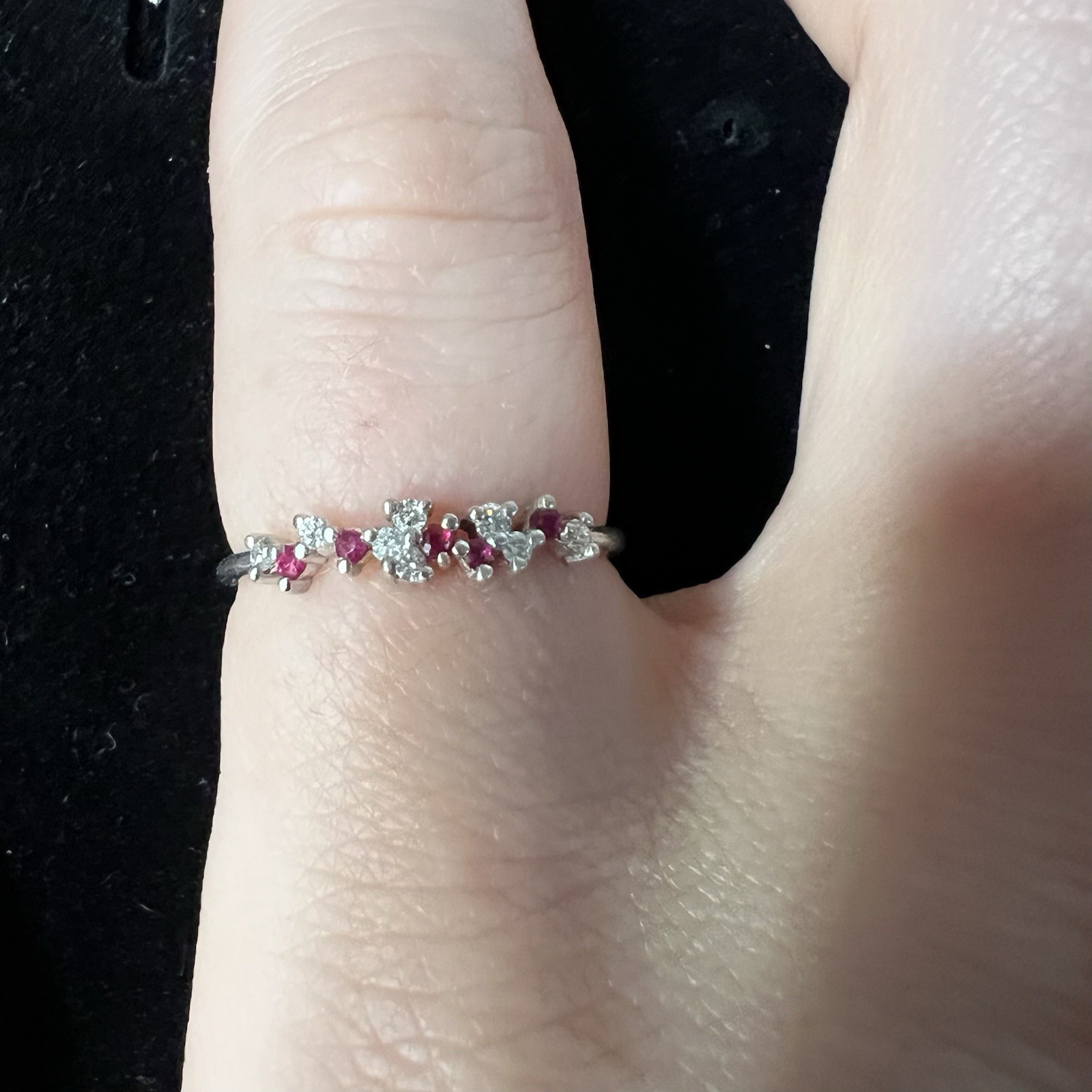 14K Solid Gold Ruby & Diamond Band Ring | Genuine… - image 7