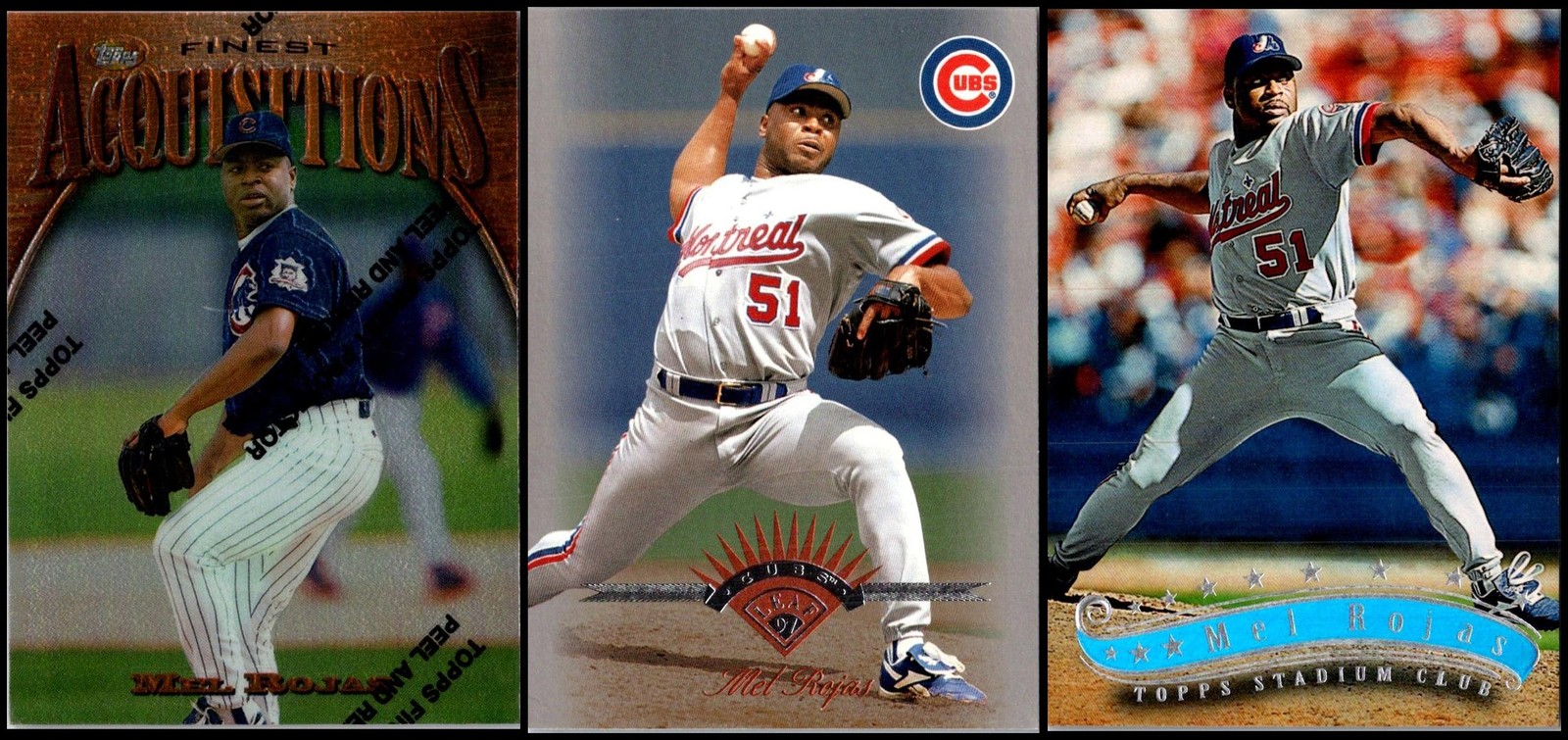 1997 Mel Rojas (3) Card Lot - GOING, GOING… ALMOST GONE! DON’T WAIT!