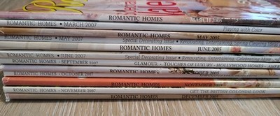 Romantic Homes Magazines: 12 Isues From The Years 2005 And 2007 (6 Each Year).