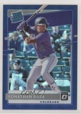 2020 Donruss Optic Rated Rookies FOTL Blue Pandora Prizm 73/99 Yonathan Daza im4