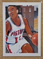 1991-92 NBA HOOPS ISIAH THOMAS TEAM CHECKLIST #510 DETROIT PISTONS 