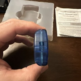 Sega Dreamcast Visual Memory Unit VMU Blue - Complete - Authentic - New Battery