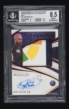 2019 Panini Immaculate Neymar Premium Laliga Logo Patch Auto /8 Bgs 8.5 Pop 1/1
