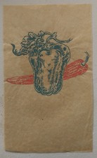 Original Vintage 1950s Bell Pepper Chili Pepper Vegetable Iron On Transfer