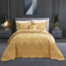 Bedspread Coverlet Set Queen Size - Lightweight Bedding Cover - Beautiful