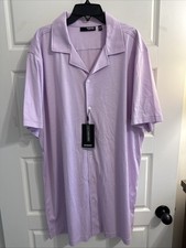 NWT 79 Murano Liquid Luxury Shirt SS Lilac Big  Tall XLT Cotton Collared