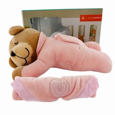 Prince Lionheart Original Slumber Bear Silkie Blanket Pink Baby Sleep Aid Womb