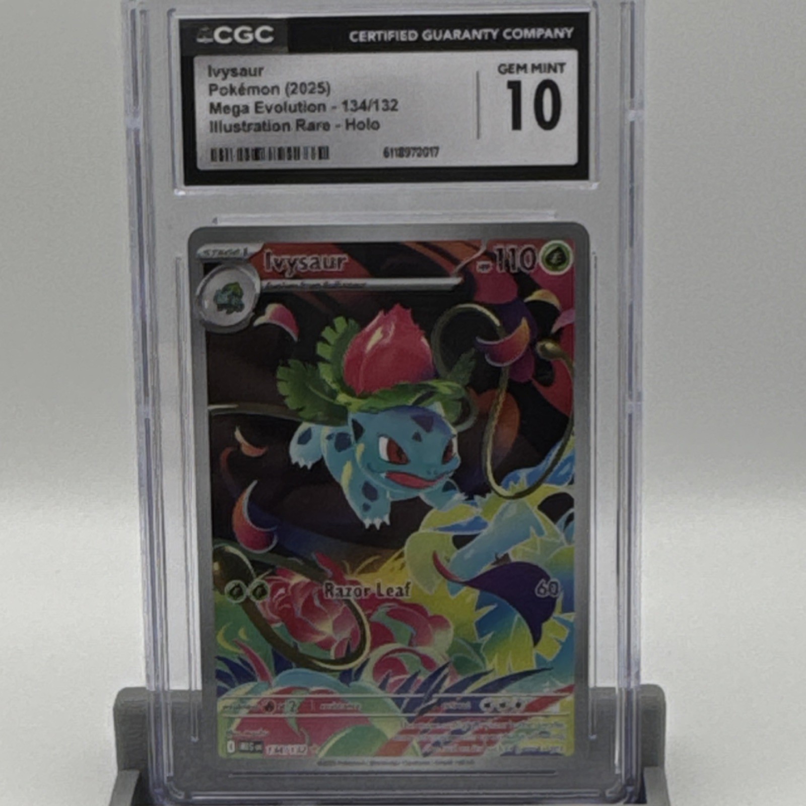 Pokémon Ivysaur Illustration Rare Holo CGC 10 Me01: Mega Evolution 134/132