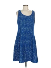 H By Halston Women Blue Casual Dress M