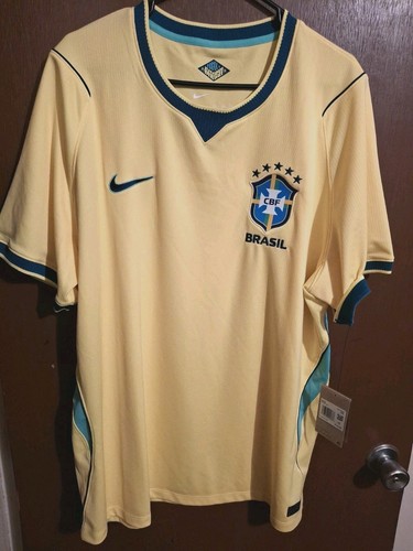 Men's Nike 2026 Brazil National Team Stadium Home Socce Jersey Sz 2XL NWT