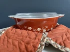 Vintage 1980 Pyrex Bake n Carry Covered Casserole Dish w/ Quilted Cover 1.5 Qt