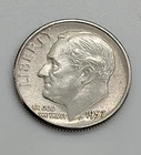 1957- ROOSEVELT SILVER ONE DIME