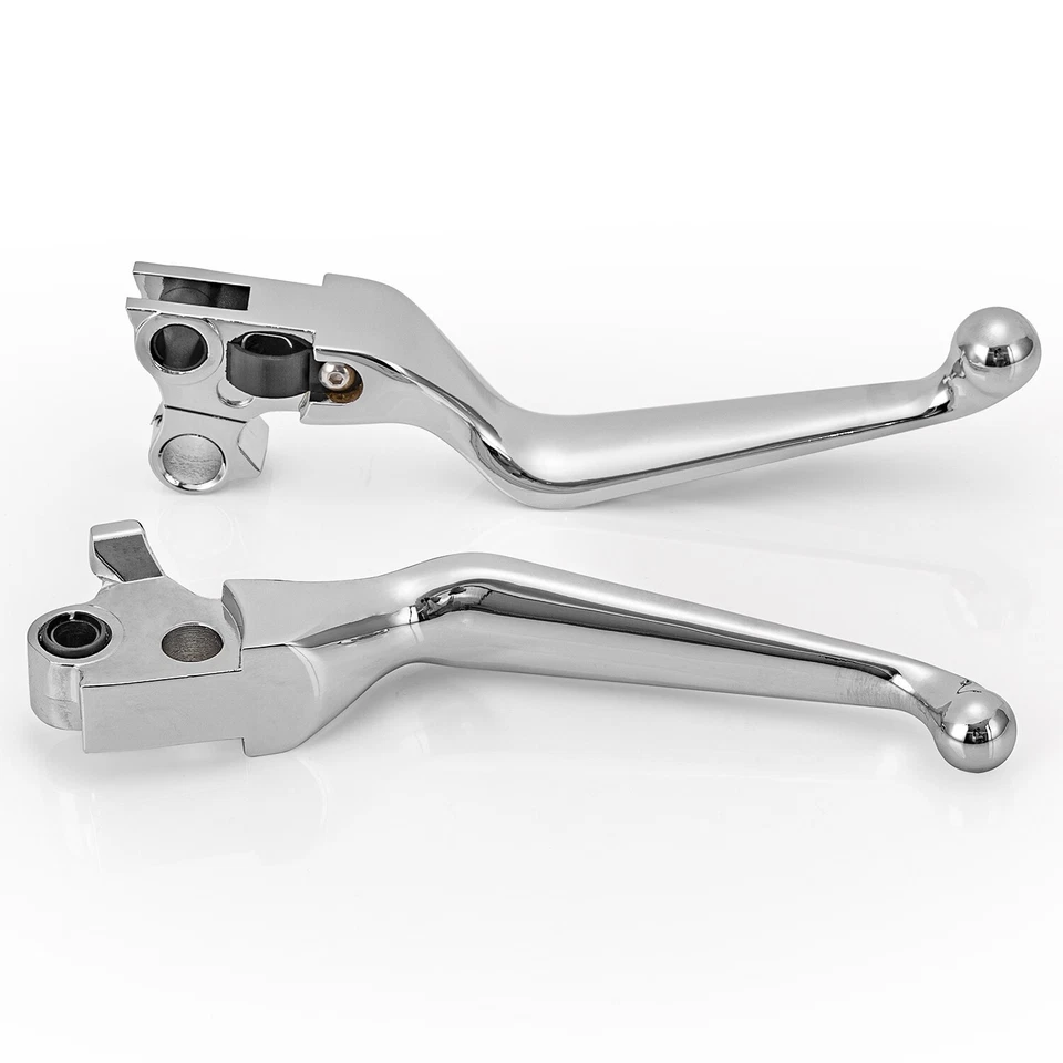 Chrome Handle Hand-grip Brake Clutch Lever For Harley Road King Road Glide Model Foto 2 de 4