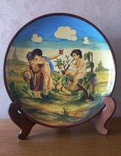 Grand Plat Diamètre 36 Cm Signé DERUTA