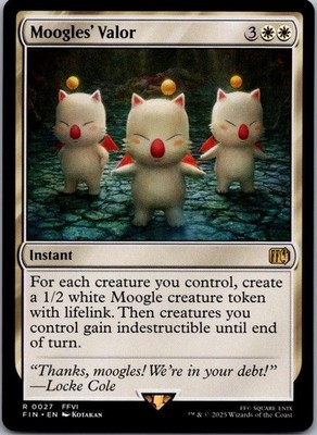Moogles' Valor 27 Rare FINAL FANTASY Magic: The Gathering Foil Near Mint