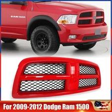 Flame Red Front Bumper Grille Grill ST Style For 2009-2011 2012 Dodge Ram 1500
