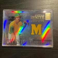CATFISH HUNTER 2002 TOPPS TRIBUTE MILESTONE MATERIALS  UNIFORM #MIM-CH