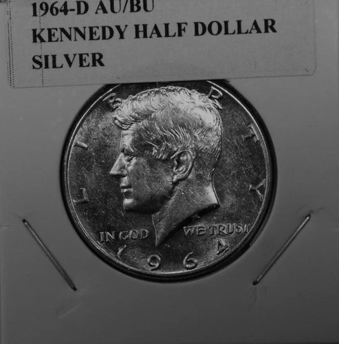 SILVER  AU/BU 1964-D SILVER KENNEDY HALF DOLLAR