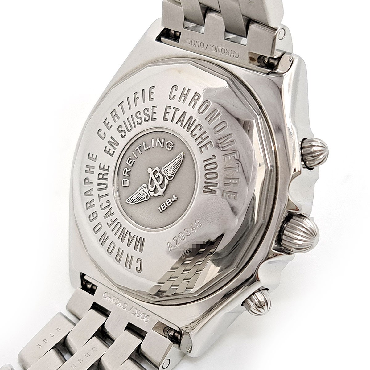 BREITLING Chronomat Longitude Date A20348 Gray Men's Used Watch