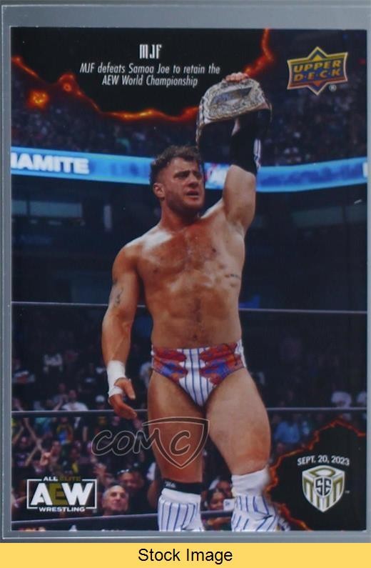 2023 Upper Deck AEW Match Dated Moments SE Dynamite Grand Slam MJF #14 READ m7v
