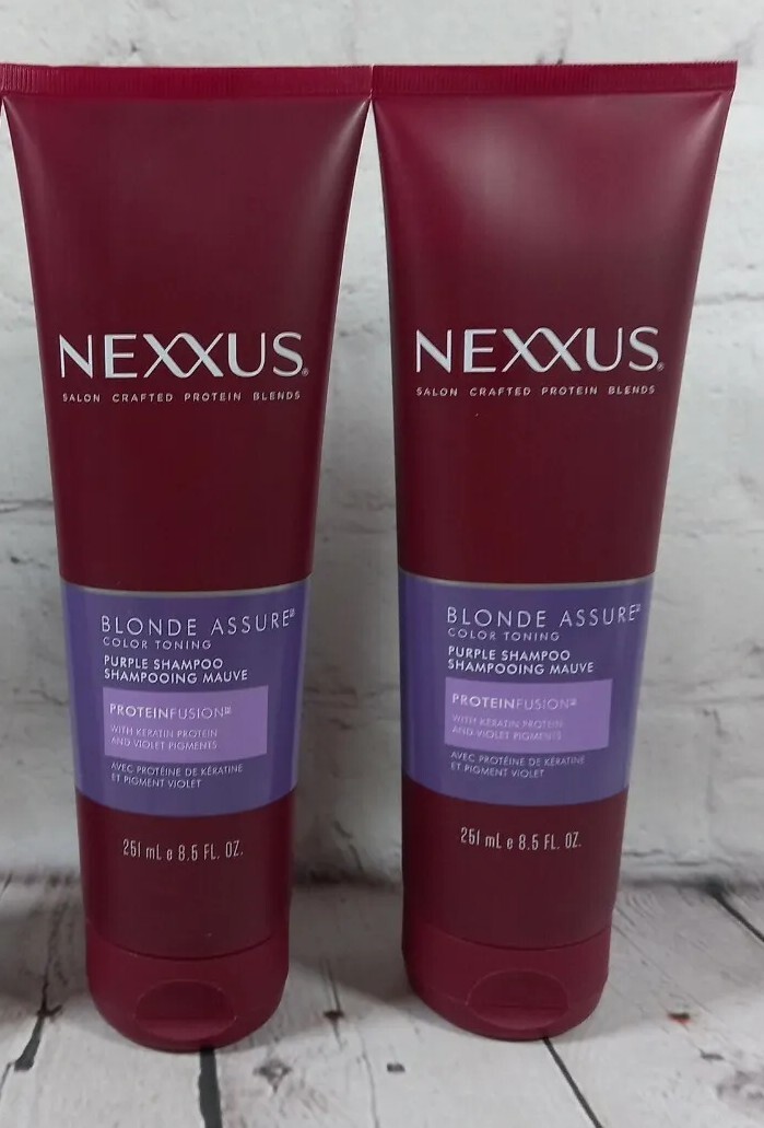 Nexxus Blonde Assure Color Toning Purple Shampoo 8.5 oz ea Set of