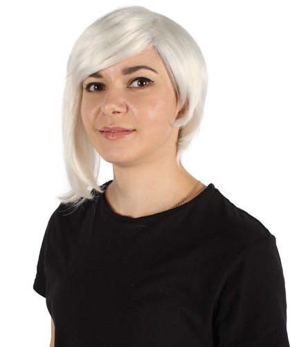 HPO Adult Women's American Comic Book War Hero White Wig, HW-7425 - Picture 2 of 9