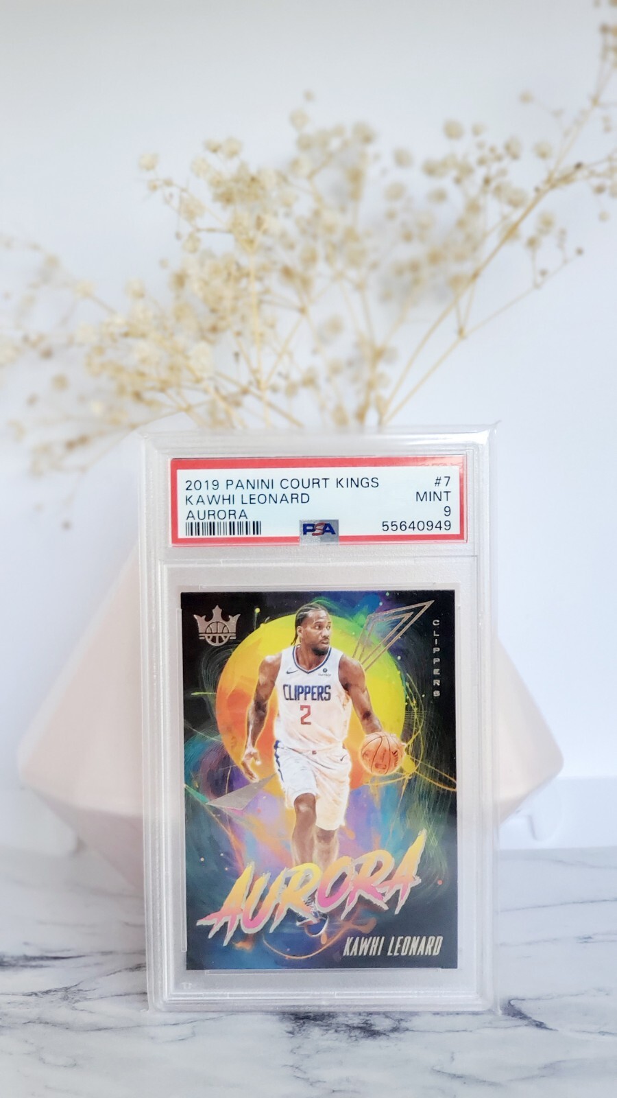 2019-20 Panini Court Kings Kawhi Leonard SSP Aurora PSA 9 Mint!