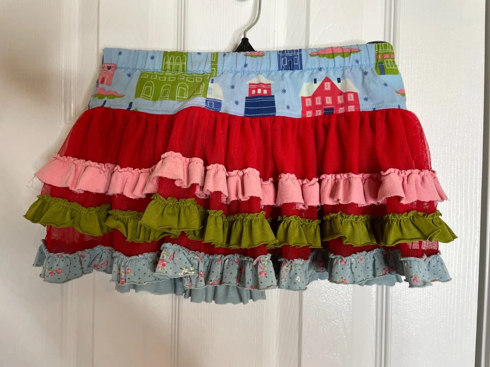 Falda Matilda Jane de Tul con Volantes en Capas Talla 18 Meses Red/Algodón Giro Foto 2 de 4