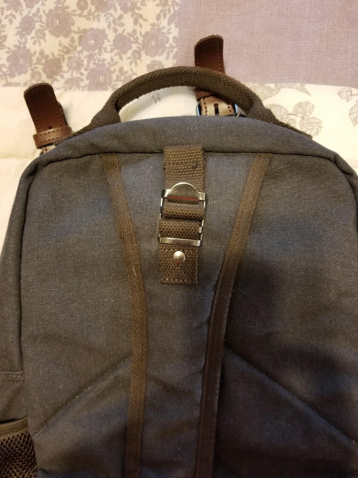 Canvas Backpack Gray Multipurpose - image 3