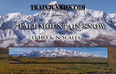 TrainJunkies Fall Mountain Snow Model Railroad Backdrop