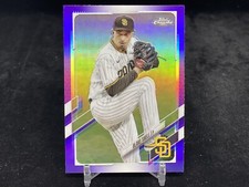BLAKE SNELL 2021 TOPPS CHROME UPDATE #USC45 PURPLE BASE REFRACTOR / PADRES