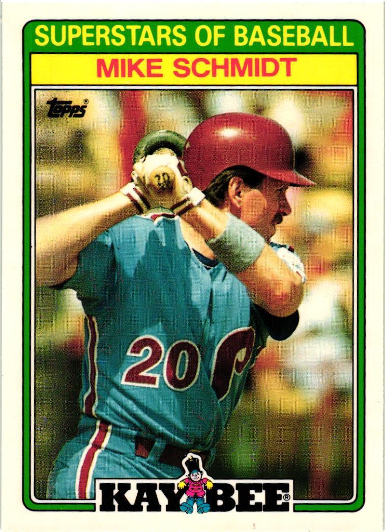1988 Topps Kay-Bee Superstars of Baseball #27 Mike Schmidt