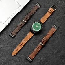 No Gaps Leather Strap For Samsung Galaxy Watch 6 Classic 43 47mm 6 5 4 44mm Band