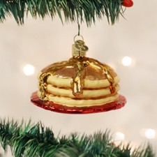 OLD WORLD CHRISTMAS SHORT STACK PANCAKES GLASS CHRISTMAS ORNAMENT 32168